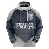 Adulte Shingeki no Kyojin SNK "strengthen your faith" Sweat-shirt AOT Hoodie