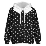 Déguisement Adulte Wednesday Addams Sweat-shirt à Capuche Costume
