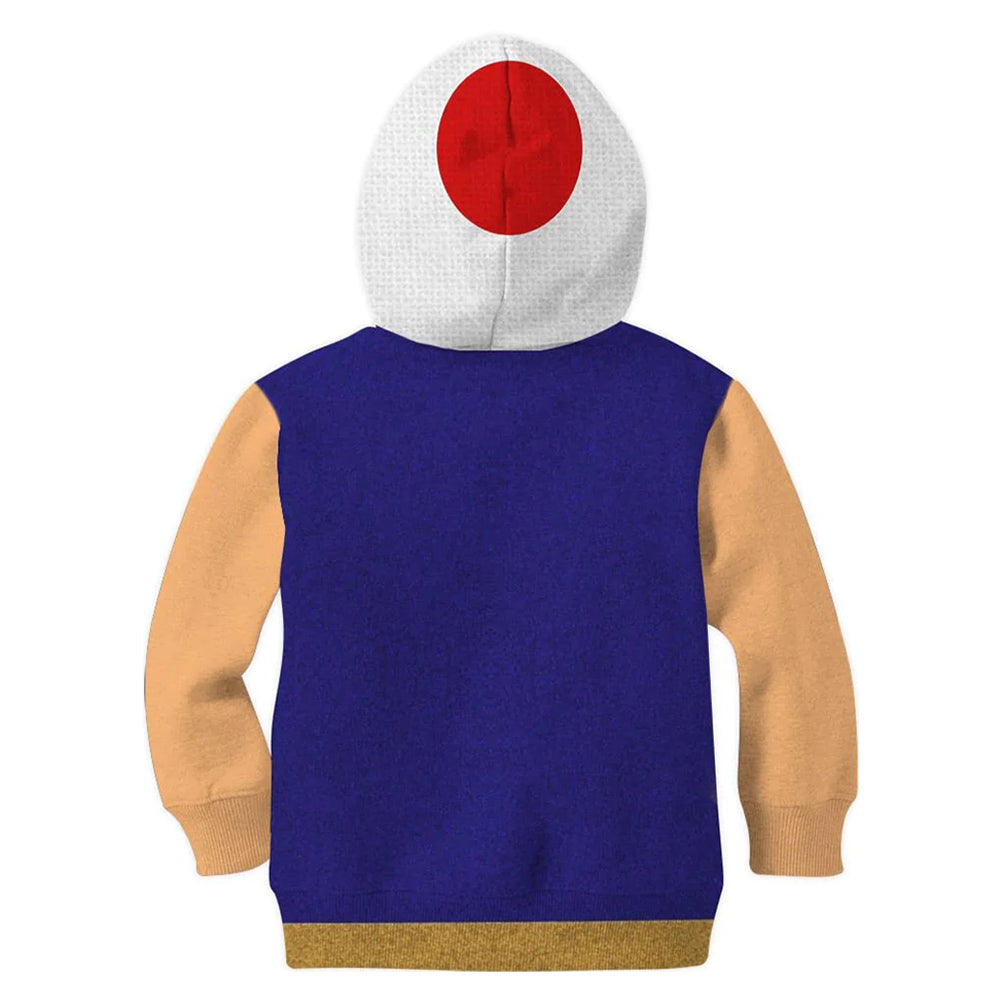 Déguisement Enfant Mario Impression 3D Sweat à Capuche Costume