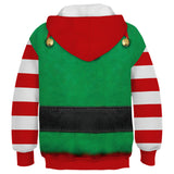 Déguisement Enfant Noël Elfe Sweat à capuche Costume