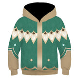 Déguisement Enfant Genshin Impact Venti Sweat à capuche Imprimé en 3D Costume
