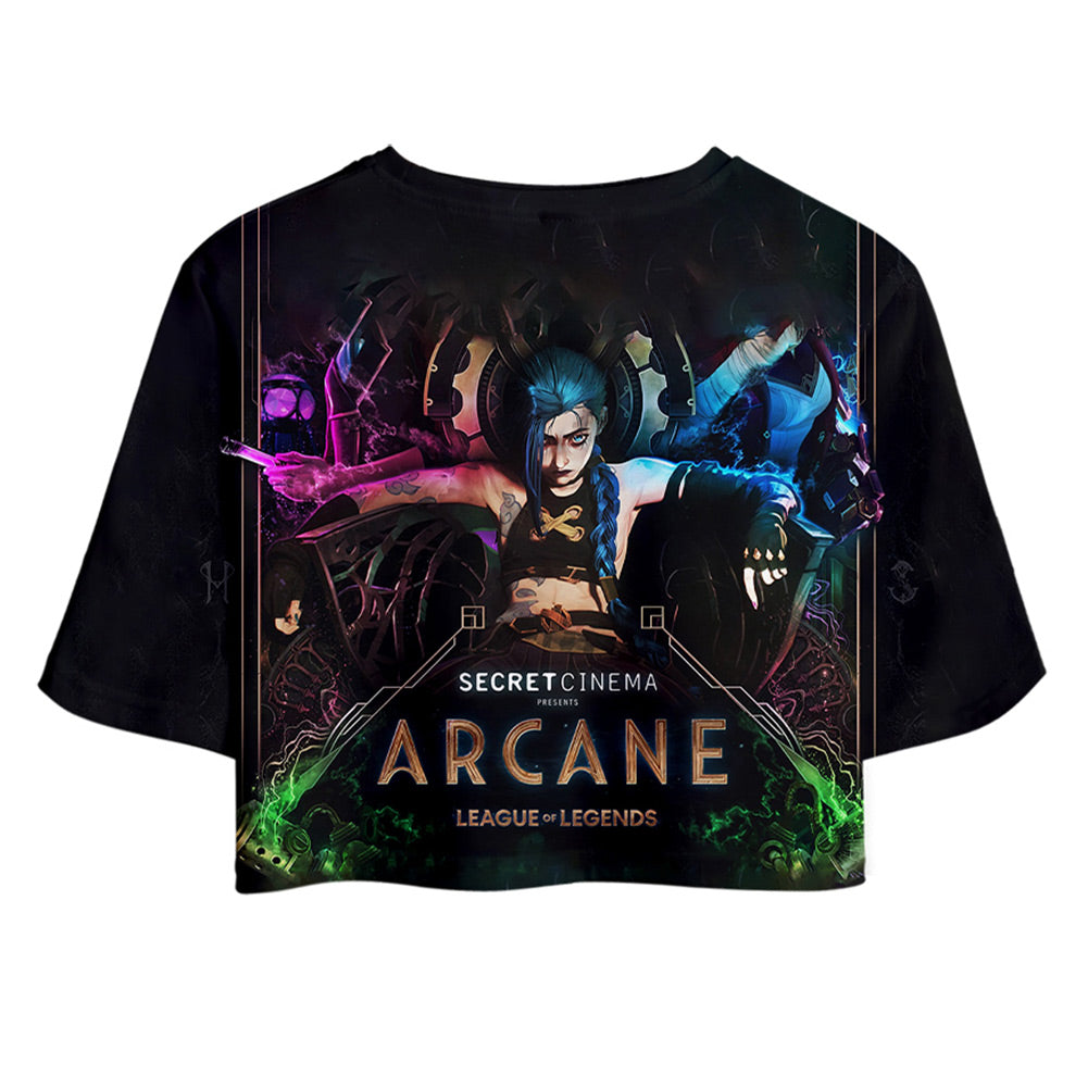 Déguisement Arcane:League of Legends Jinx Ensemble T-shirts Costume