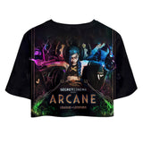 Déguisement Arcane:League of Legends Jinx Ensemble T-shirts Costume