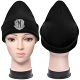 Wednesday Addams Cosplay Blanc Casquette Chapeau Costume Accessoire