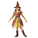 Halloween Carnaval Sorcier Épouvantail Tenue de Performance pour Enfants Cosplay Costume