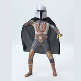 Mandalorian Enfant Cape Combinaison Halloween Carnaval Cosplay Costume