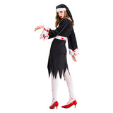 Deguisement Femme La Nonne Costume avec Sang Halloween Costume