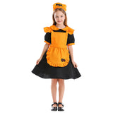 Jupe Citrouille Bonne Cosplay Robe Tablier costume pour Enfant Halloween Carnaval