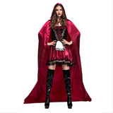Déguisement Adulte Femme Le Petit Rouge Chaperon Costume Carnaval Halloween