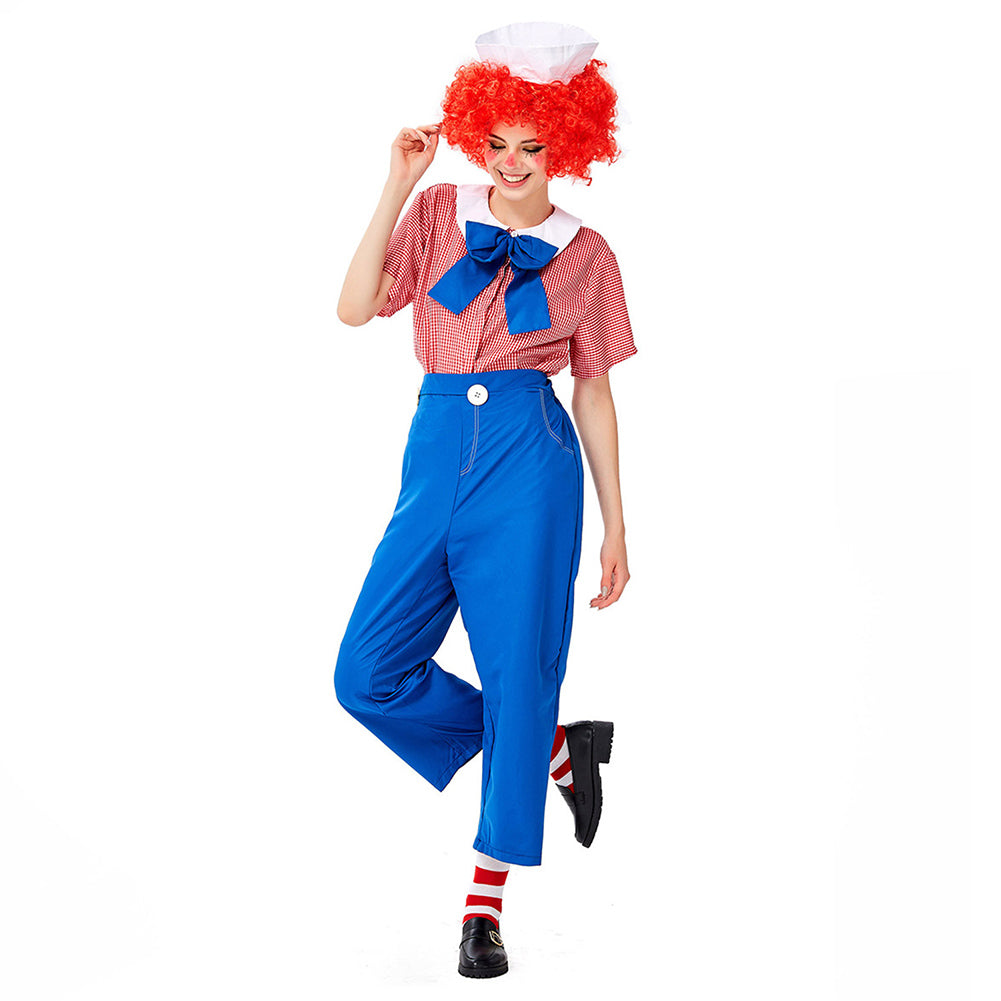 Déguisement Adulte Femme Miss Clown Costume Carnaval Halloween