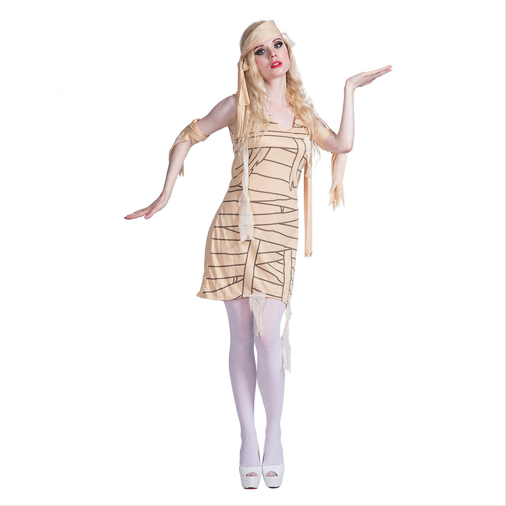 Deguisement Adulte Femme Momie Robe Halloween Costume