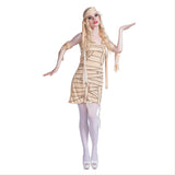 Deguisement Adulte Femme Momie Robe Halloween Costume