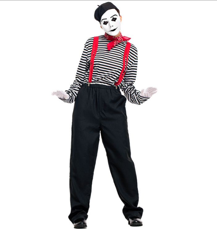 Déguisement Adulte Homme Mime Acteur français Carnaval Costume