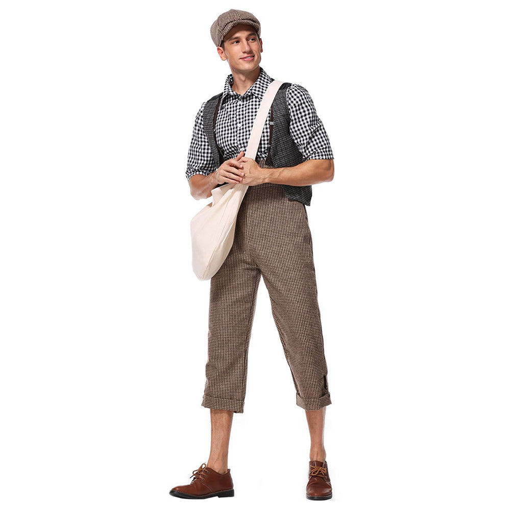 Déguisement Adulte Homme Newspaper Boy Costume Carnaval