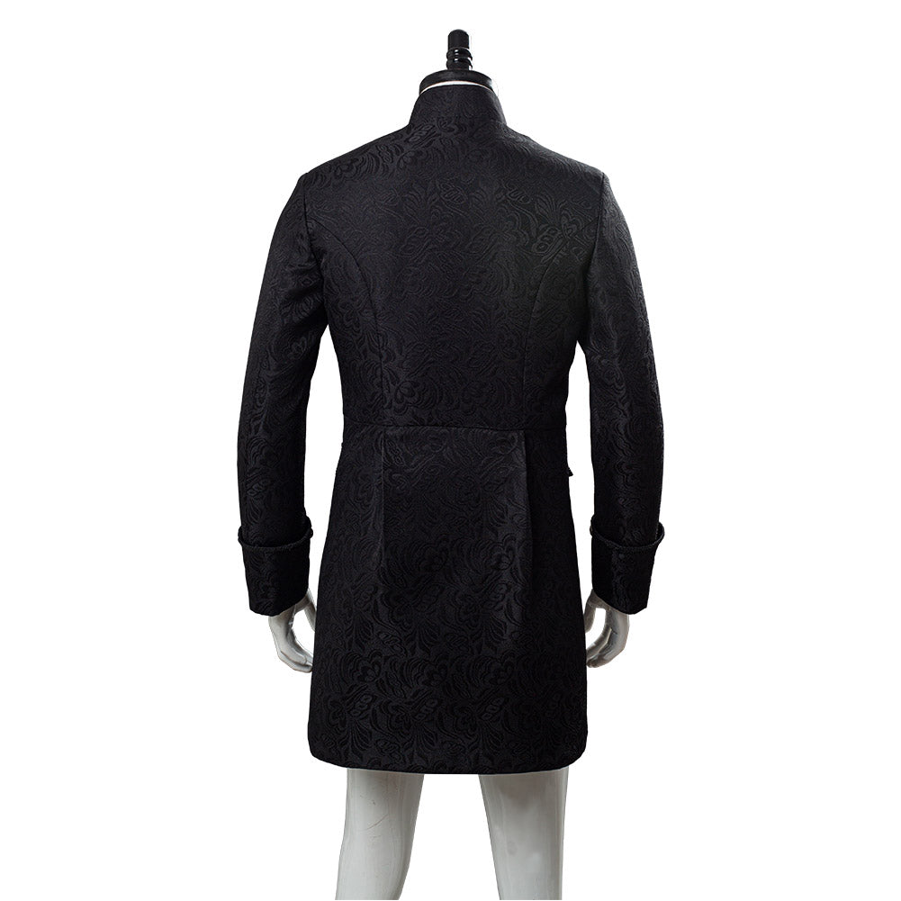 Blazer Homme Style Steampunk Vintage - Veste De Smoking Brodée, Col Montant, Pour Mariage Ou Costume