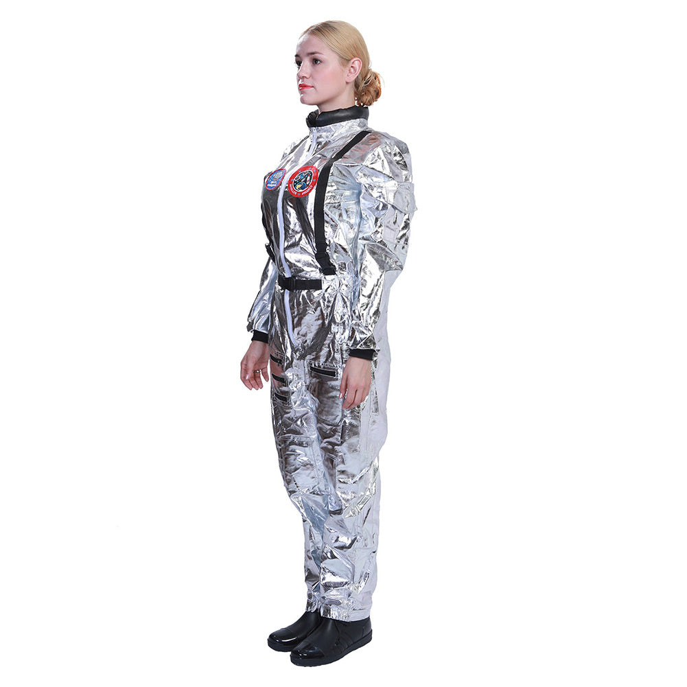 Déguisement Astronaute Costume Blanc et Argent Carnaval Halloween