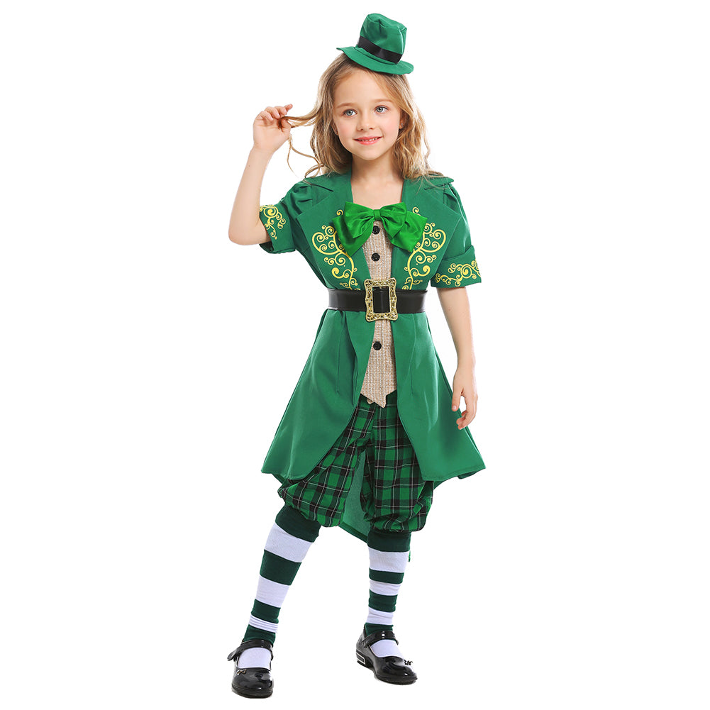 Déguisement Enfant Costume Saint Patrick Fille Carnaval Halloween
