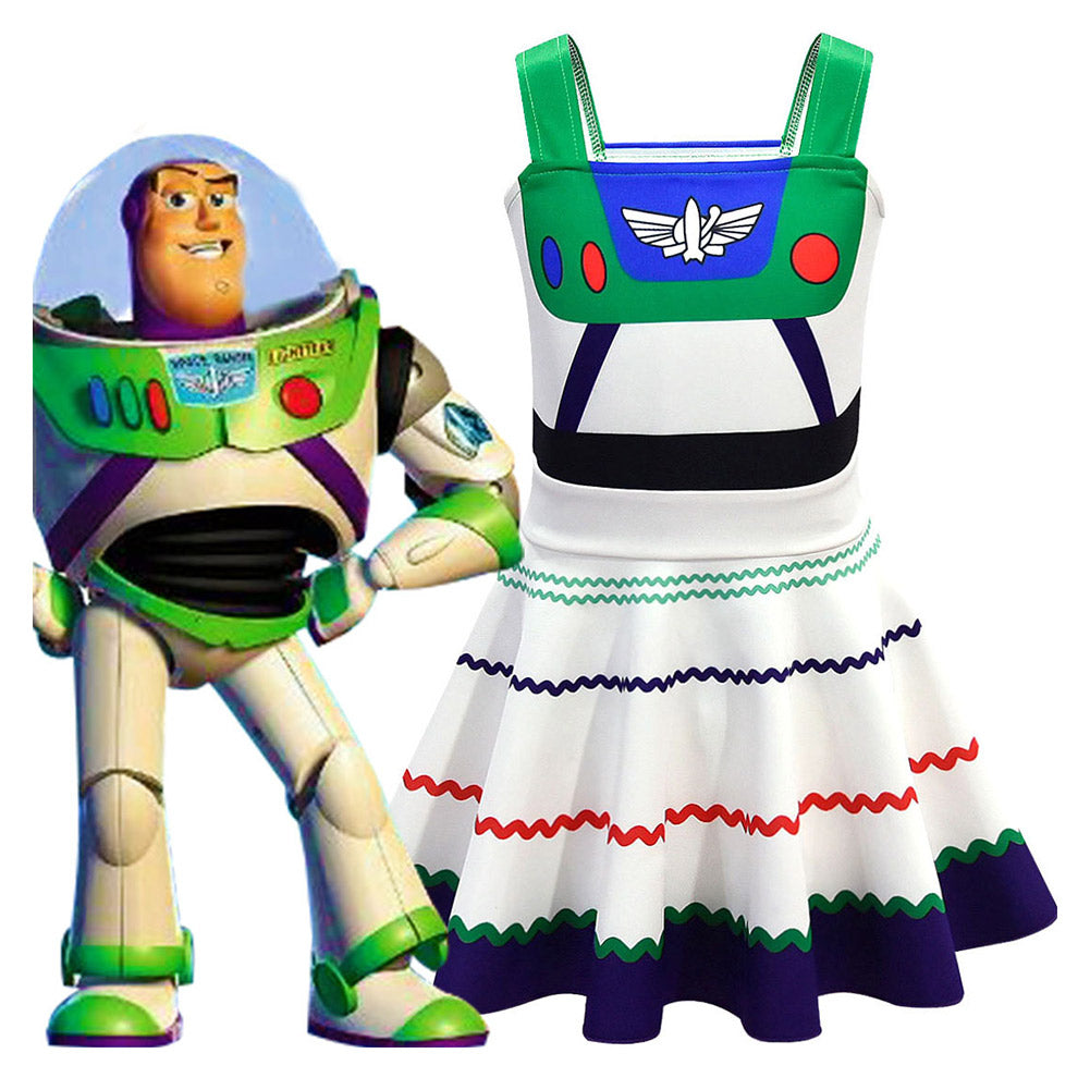 Déguisement Enfant Fille Buzz Lightyear Toy Story 4 Robe Carnaval