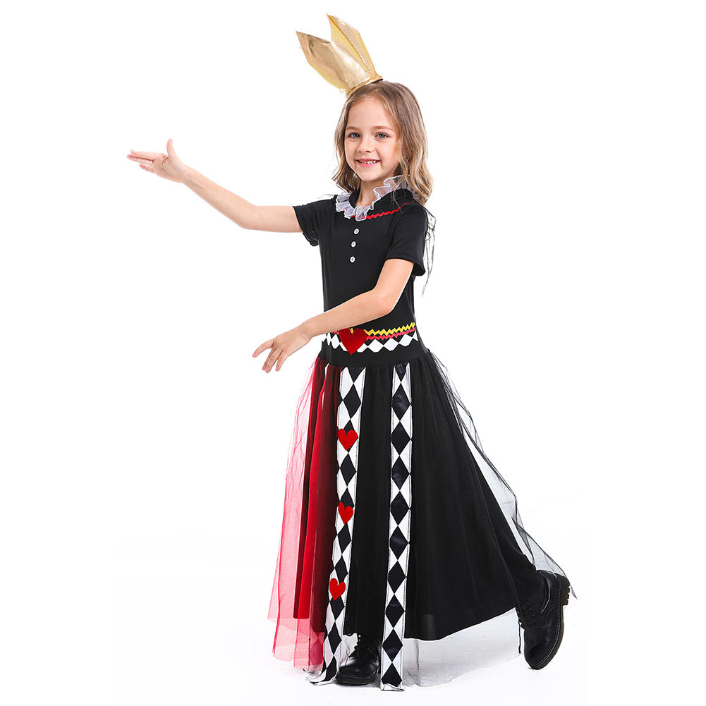 Déguisement Enfant Fille La Reine De Poker Robe Costume Carnaval