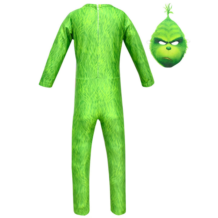 Pyjama Grenouillère The Grinch - Combinaison Polaire Adulte Et Enfant - Capuche Avec Bonnet De Noël - Pour Fêtes, Noël, Soirées Cocooning
