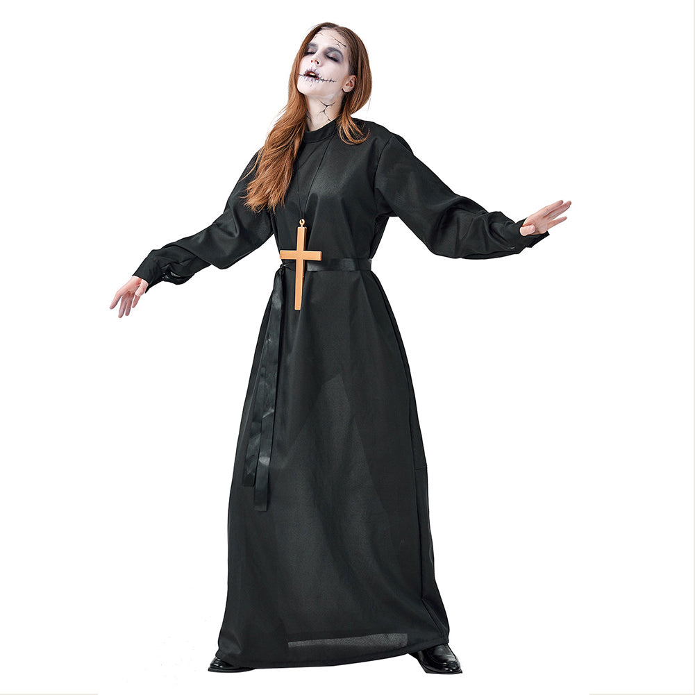 Déguisement Femme Robe Nonne Halloween Costume