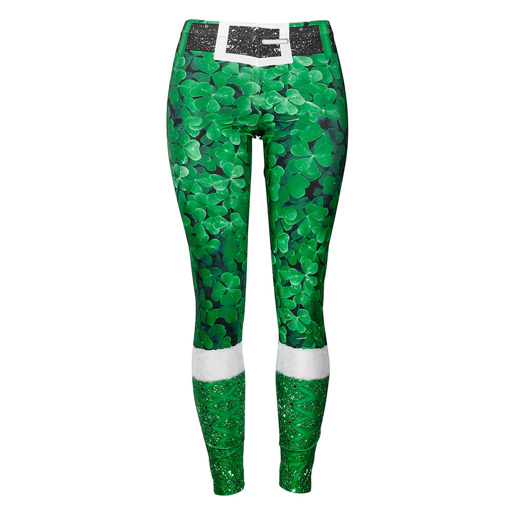 Déguisement Femme Saint Patrick Legging Pantalon Vert