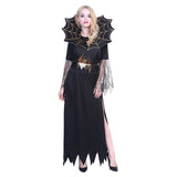 Déguisement Femme Sorcière Robe Noire Halloween Costume
