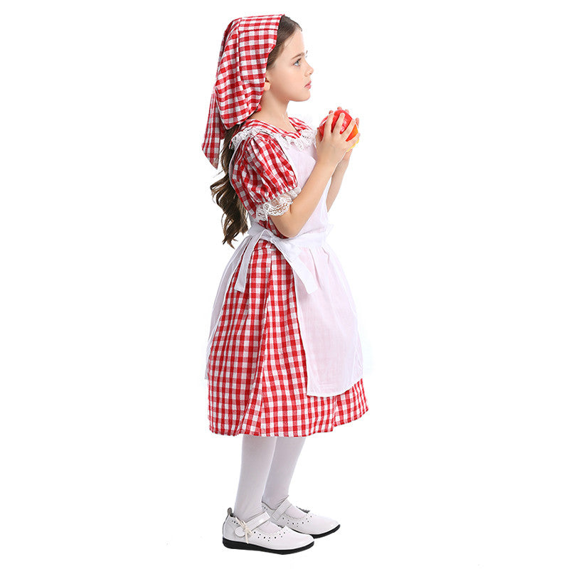 Déguisement Fille Le Petit Chaperon Rouge Robe Costume Enfant Carnaval