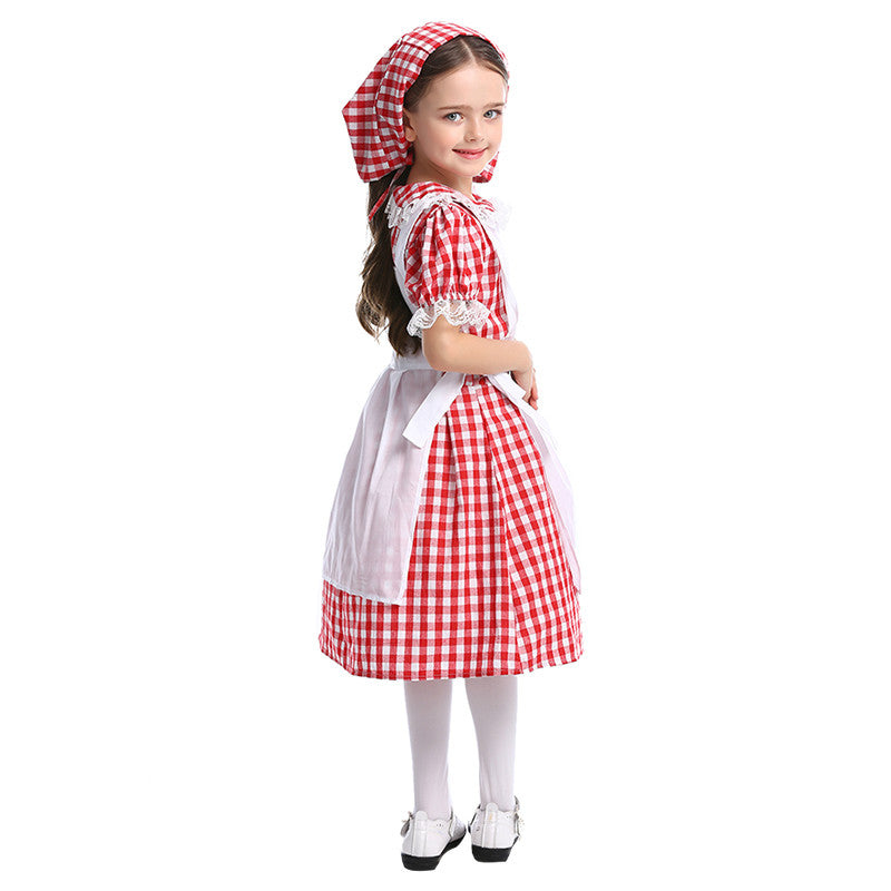 Déguisement Fille Le Petit Chaperon Rouge Robe Costume Enfant Carnaval
