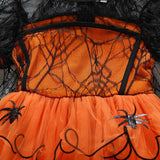 Halloween Carnaval Robe avec Gaze Enfant Fille Araignée Cosplay