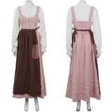 Déguisement Femme Médiéval Vintage à Bretelles Ensemble de Robe