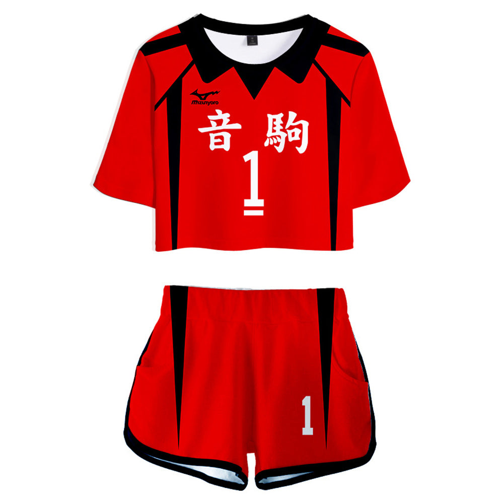 Haikyuu Nekoma High School NO 1 Kuroo Tetsurou Tenue de Sport pour Femme Uniforme Cosplay Costume