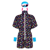 Déguisement Adulte 1980s Vintage Combinaison Courte Costume