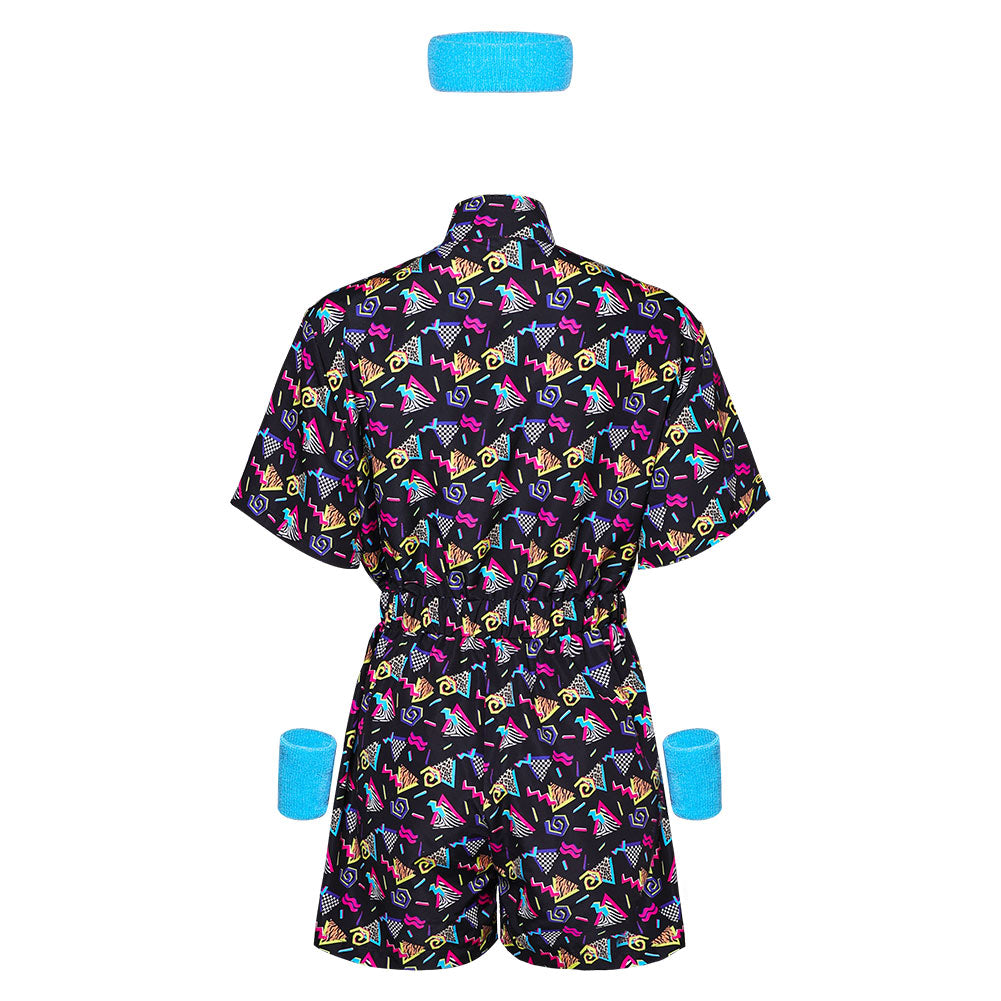 Déguisement Adulte 1980s Vintage Combinaison Courte Costume