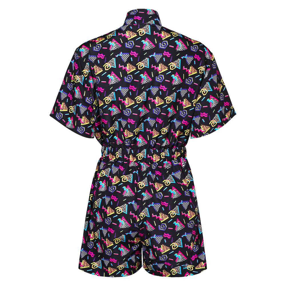 Déguisement Adulte 1980s Vintage Combinaison Courte Costume