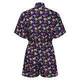 Déguisement Adulte 1980s Vintage Combinaison Courte Costume