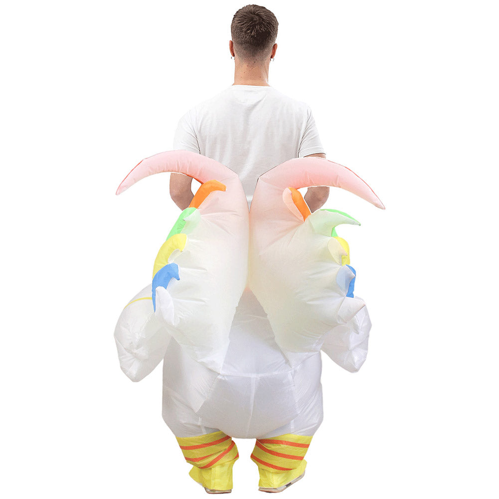 Déguisement Adulte Coqs Colorés Gonflable Costume d'Halloween