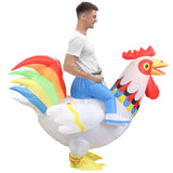 Déguisement Adulte Coqs Colorés Gonflable Costume d'Halloween