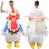 Déguisement Adulte Coqs Colorés Gonflable Costume d'Halloween