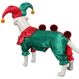Déguisement Animal Joker Clown Coloré Pour Chien Costume d'Halloween Carnaval