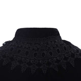 Déguisement Châle Victorien Cape Courte en Dentelle Noire pour Femme