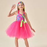 Déguisement Enfant Barbie TuTu Robe Costume d'Halloween Carnaval