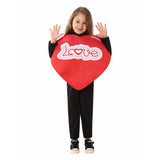 Déguisement Enfant Combinaison Rouge en Forme de Coeur Costume pour Halloween