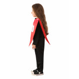 Déguisement Enfant Combinaison Rouge en Forme de Coeur Costume pour Halloween