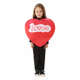 Déguisement Enfant Combinaison Rouge en Forme de Coeur Costume pour Halloween