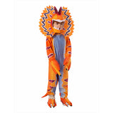 Déguisement Enfant Dilophosaurus Dinosaure Combinaison Orange Costume