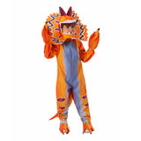 Déguisement Enfant Dilophosaurus Dinosaure Combinaison Orange Costume