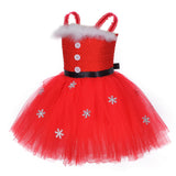 Déguisement Enfant Fille TuTu Robe Rouge+Chapeau+Echarpe d'Noël