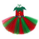 Déguisement Enfant Lutin de Noël TuTu Robe Costume d'Noël
