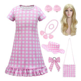 Déguisement Enfant Margot Robbie Barbie Robe+Perruque Costume